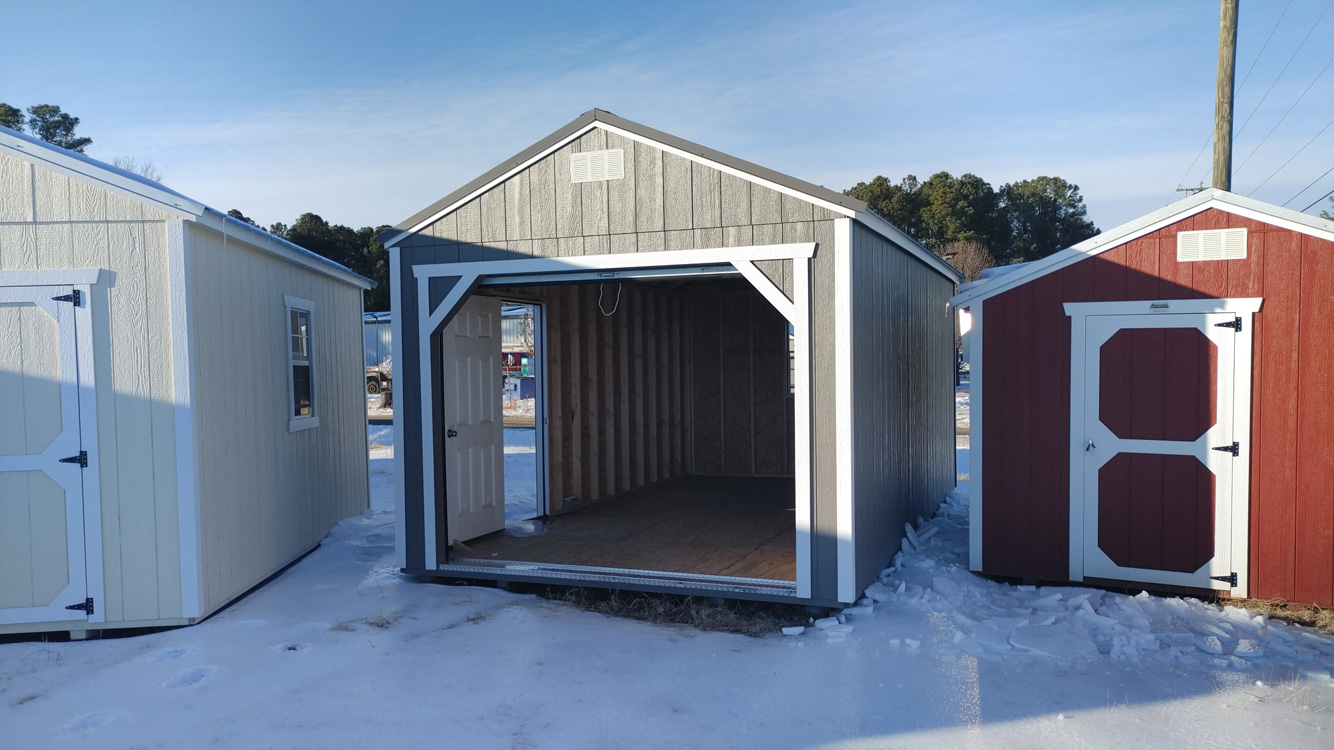 12' x 20' Pewter Cast A-Frame Garage Storage Shed