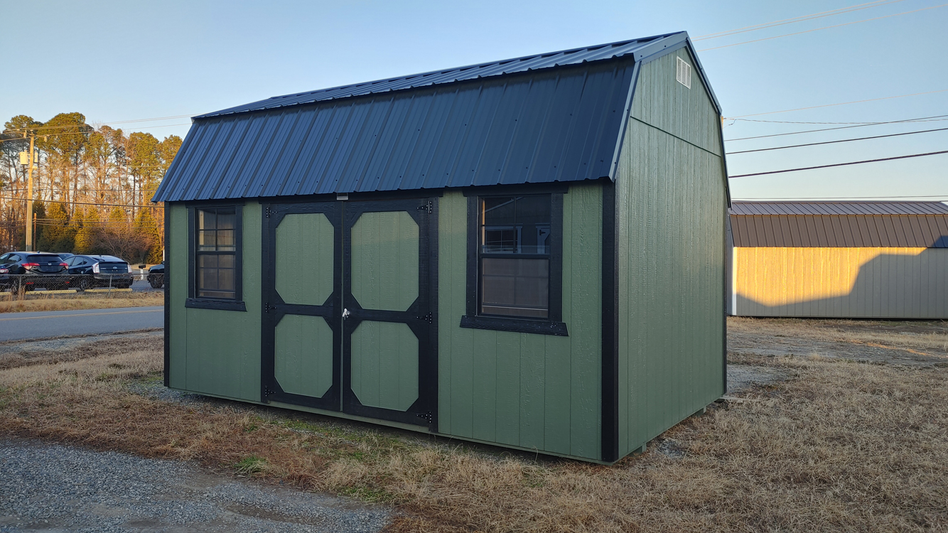 10' x 16' Rosemary Green Side Lofted Barn Storage Shed