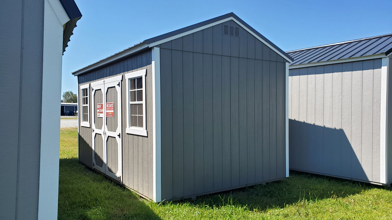 10' x 16' Gauntlet Gray A-Frame Side Utility Storage Shed