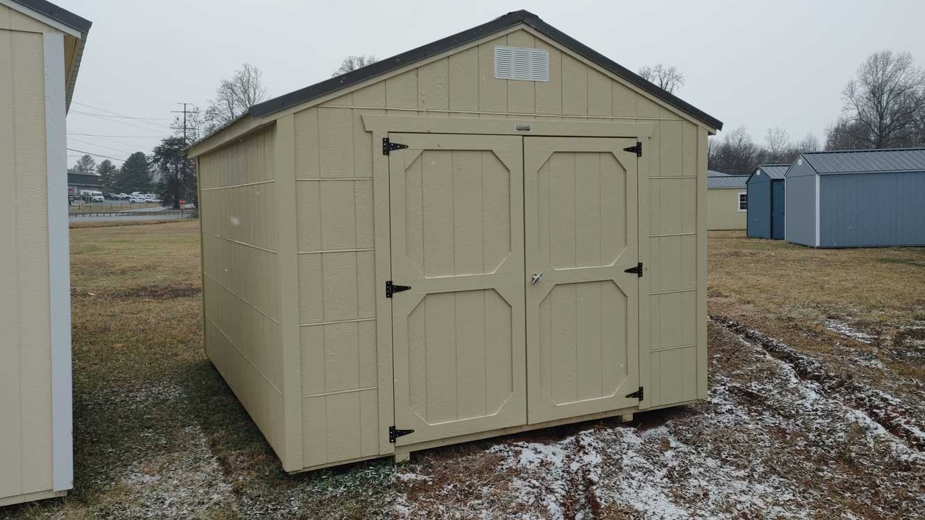 10' x 12' Beige Economy A-Frame Utility Storage Shed