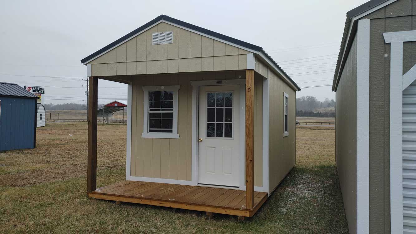 10' x 20' Beige A-Frame Playhouse Storage Shed