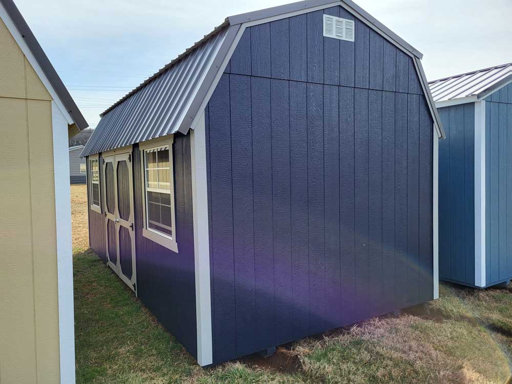 10' x 20' Anchors Aweigh Blue Side Lofted Barn Storage Shed