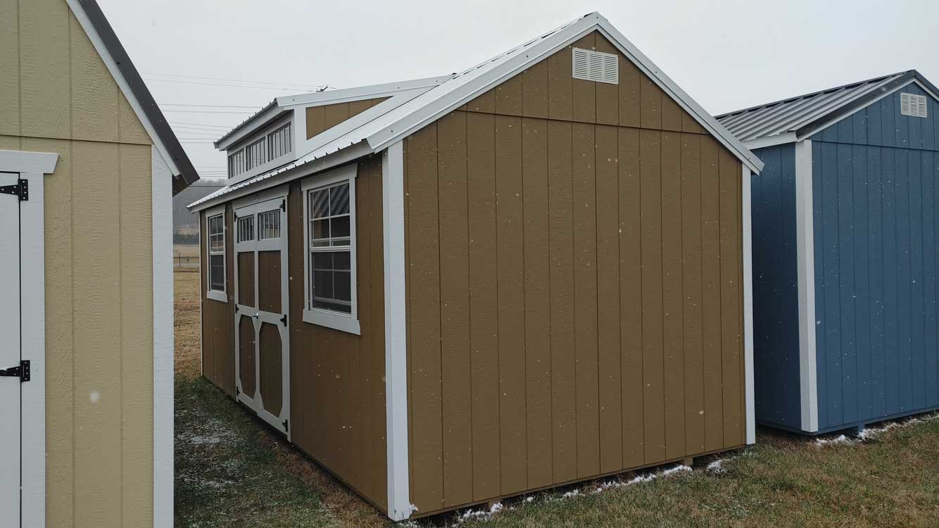 10' x 20' Buckskin A-Frame Side Utility Storage Shed with Dormer