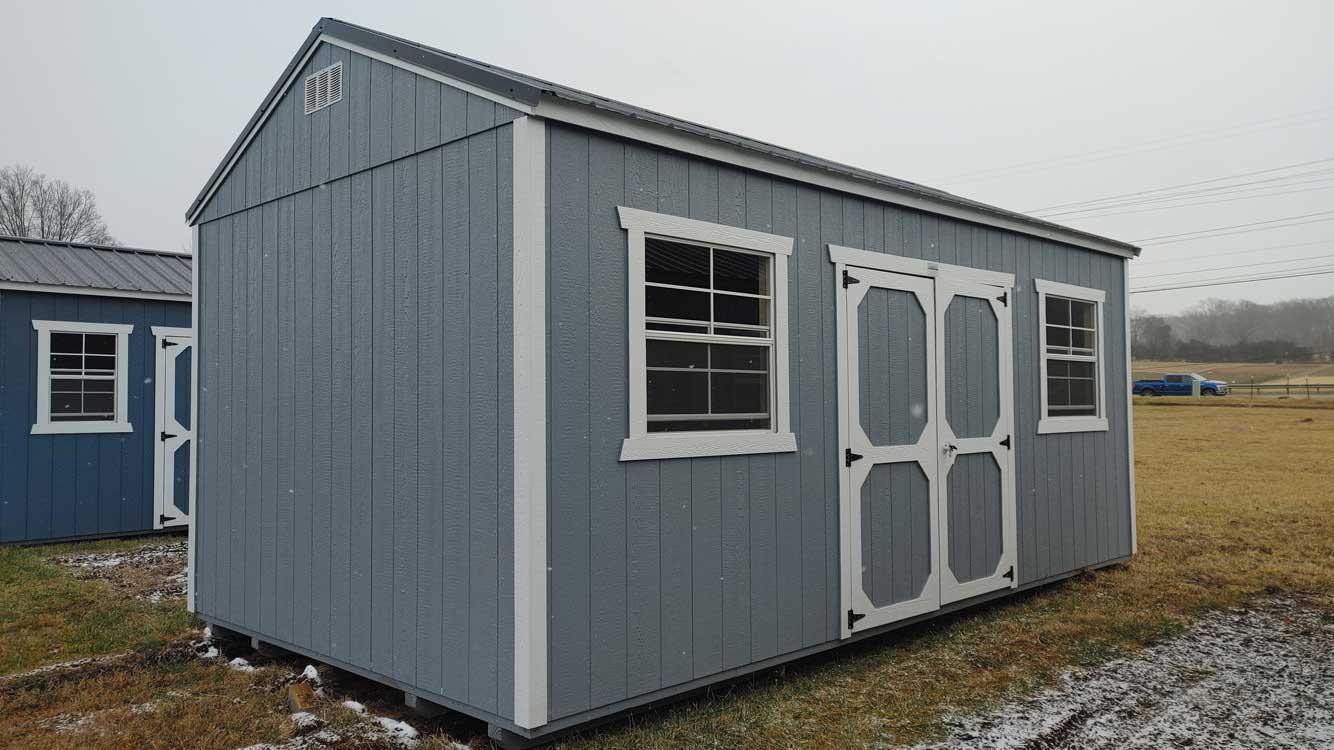 12' x 20' Grey Shadow A-Frame Side Utility Storage Shed