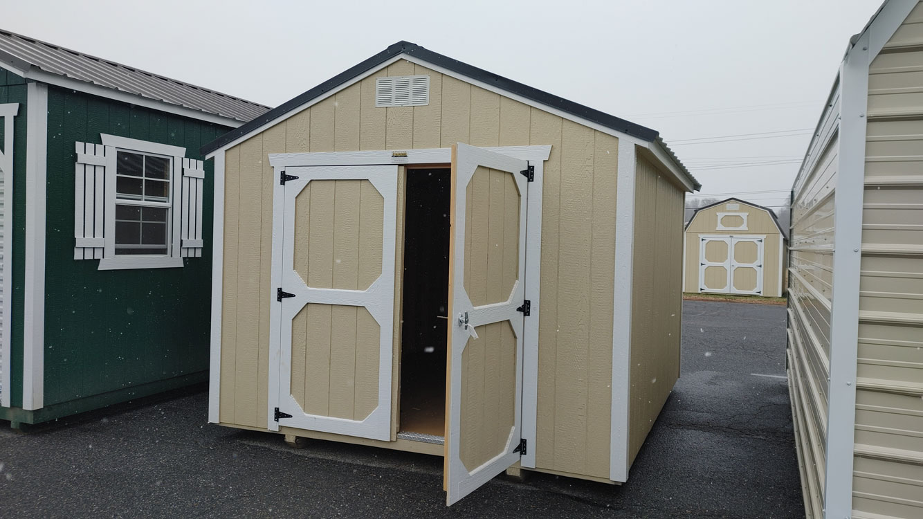 10' x 12' Beige A-Frame Utility Storage Shed