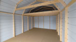12' x 20' Light Stone Metal Lofted Garage
