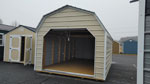 12' x 20' Light Stone Metal Lofted Garage