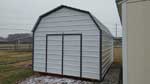 12' x 20' White Metal Lofted Barn Storage Shed
