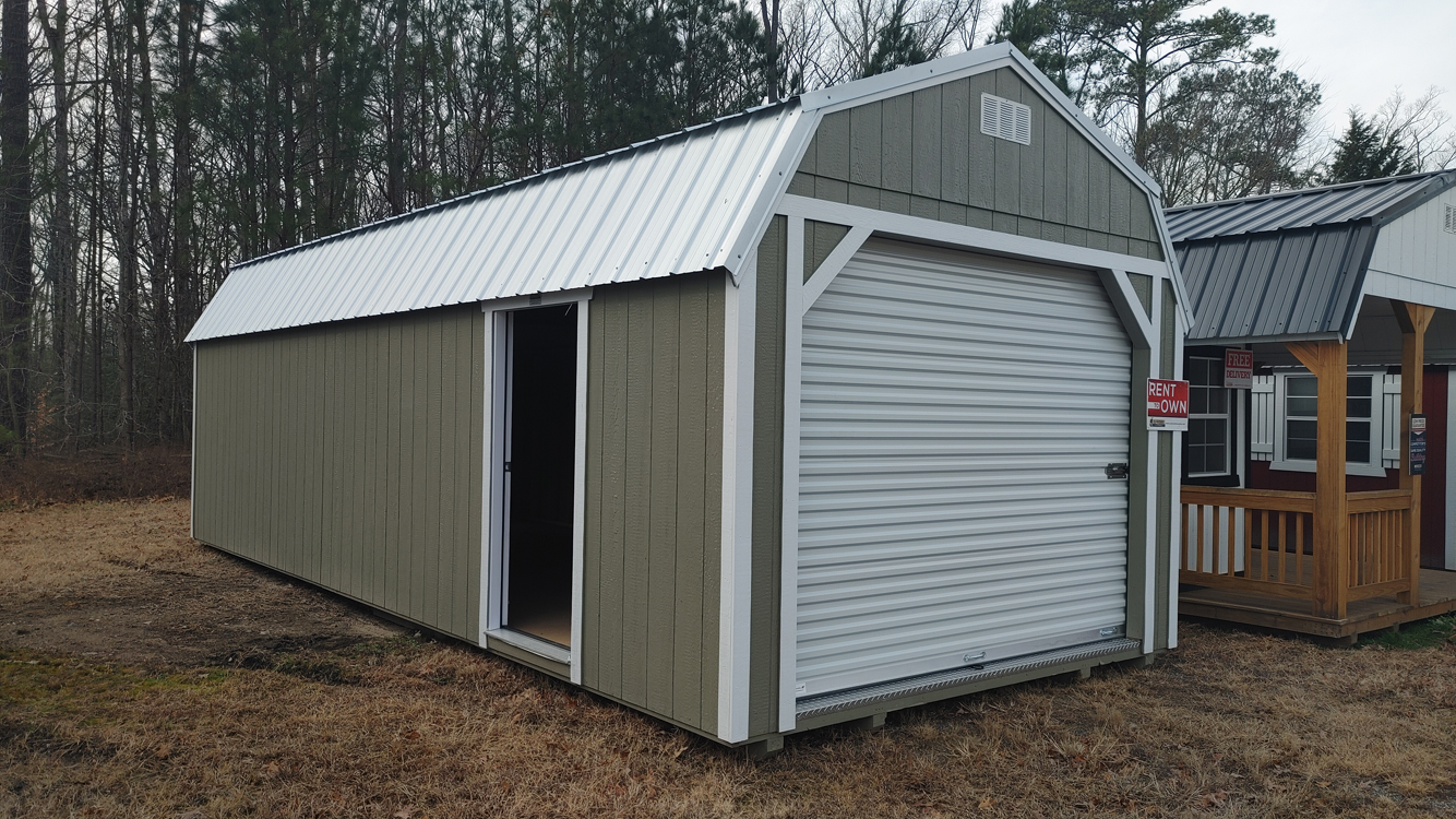 12' x 28' Hardware Lofted Barn Garage Storage Shed