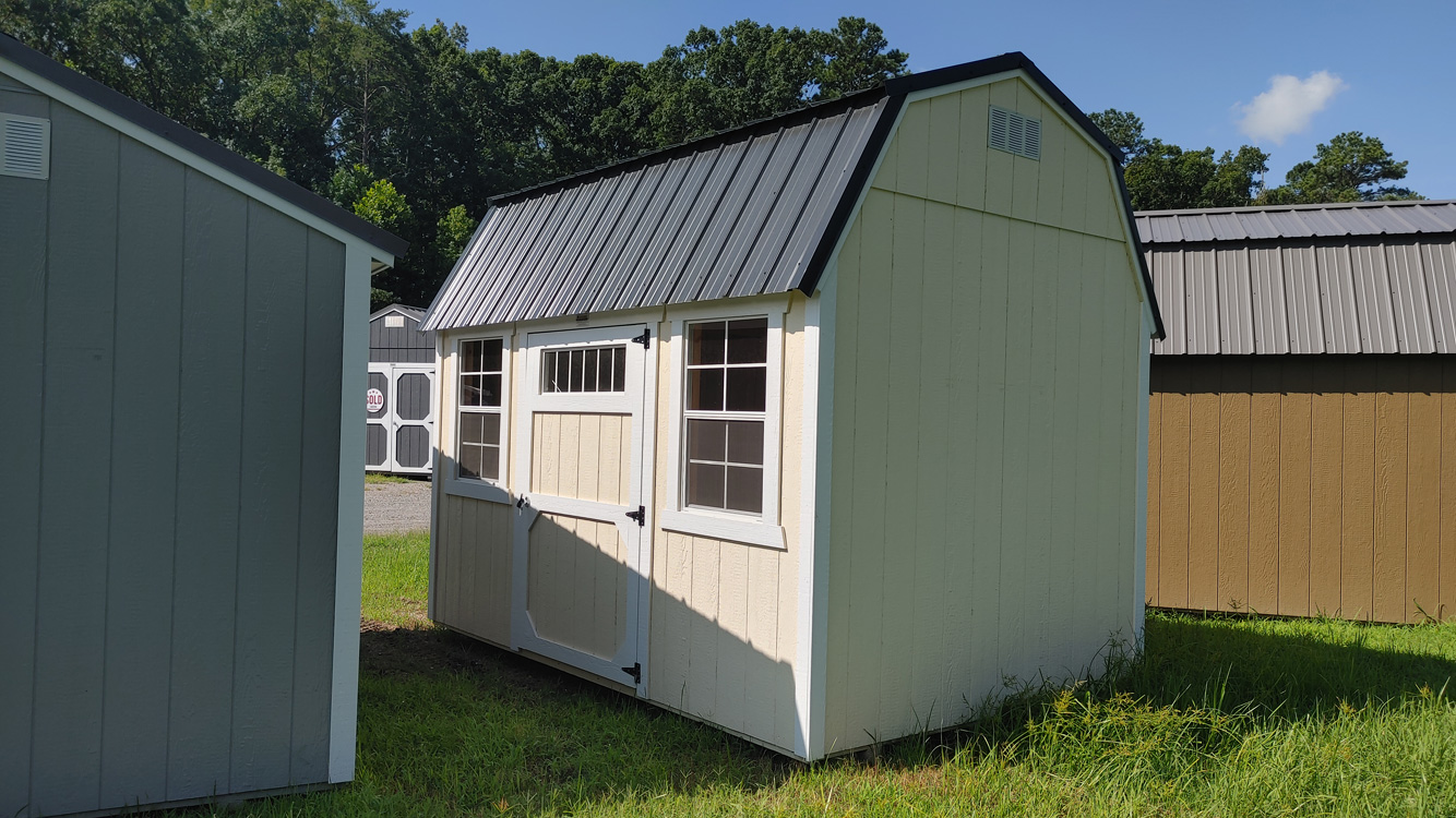 8' x 12' Beige Side Lofted Barn Storage Shed