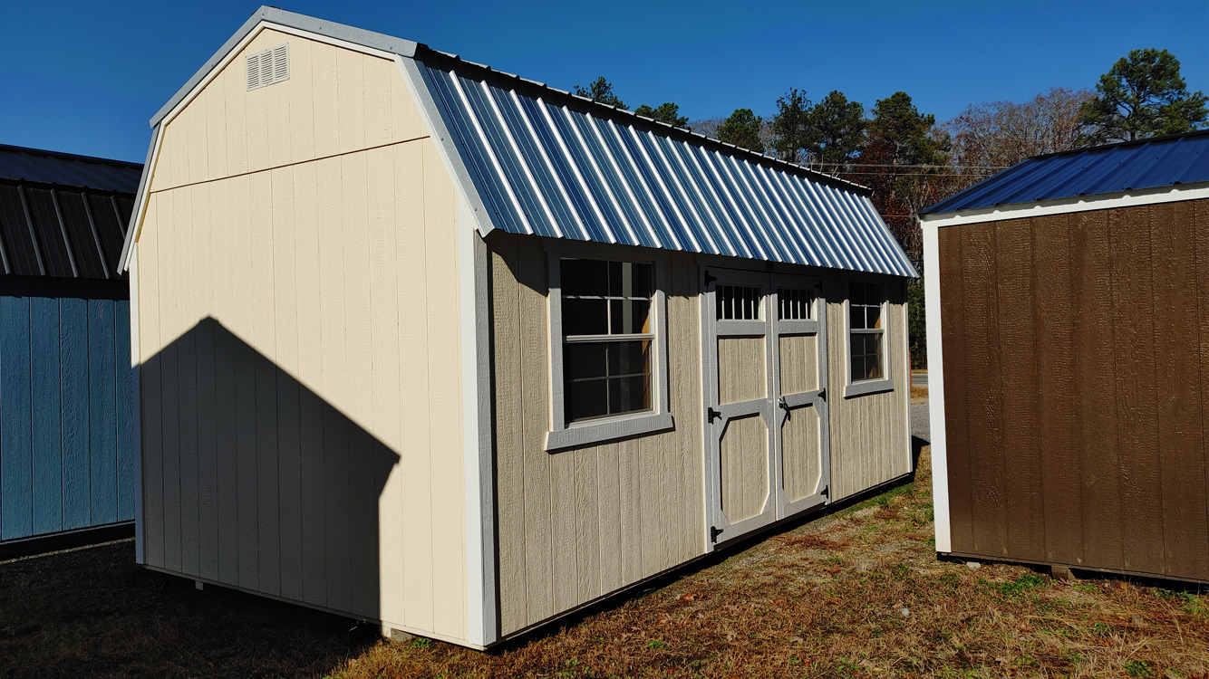 10' x 20' Eaglet Beige Side Lofted Barn Storage Shed