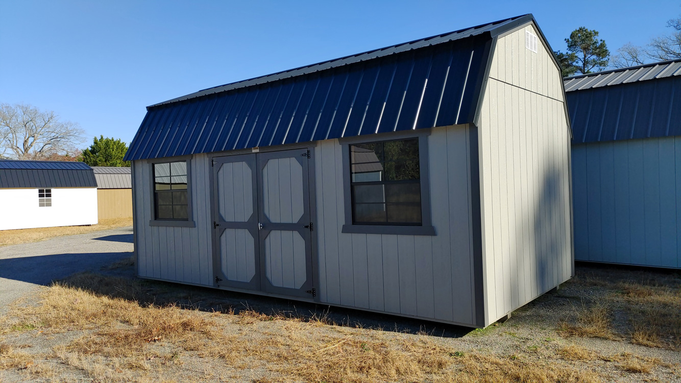 10' x 20' Pewter Cast Side Lofted Barn Storage Shed