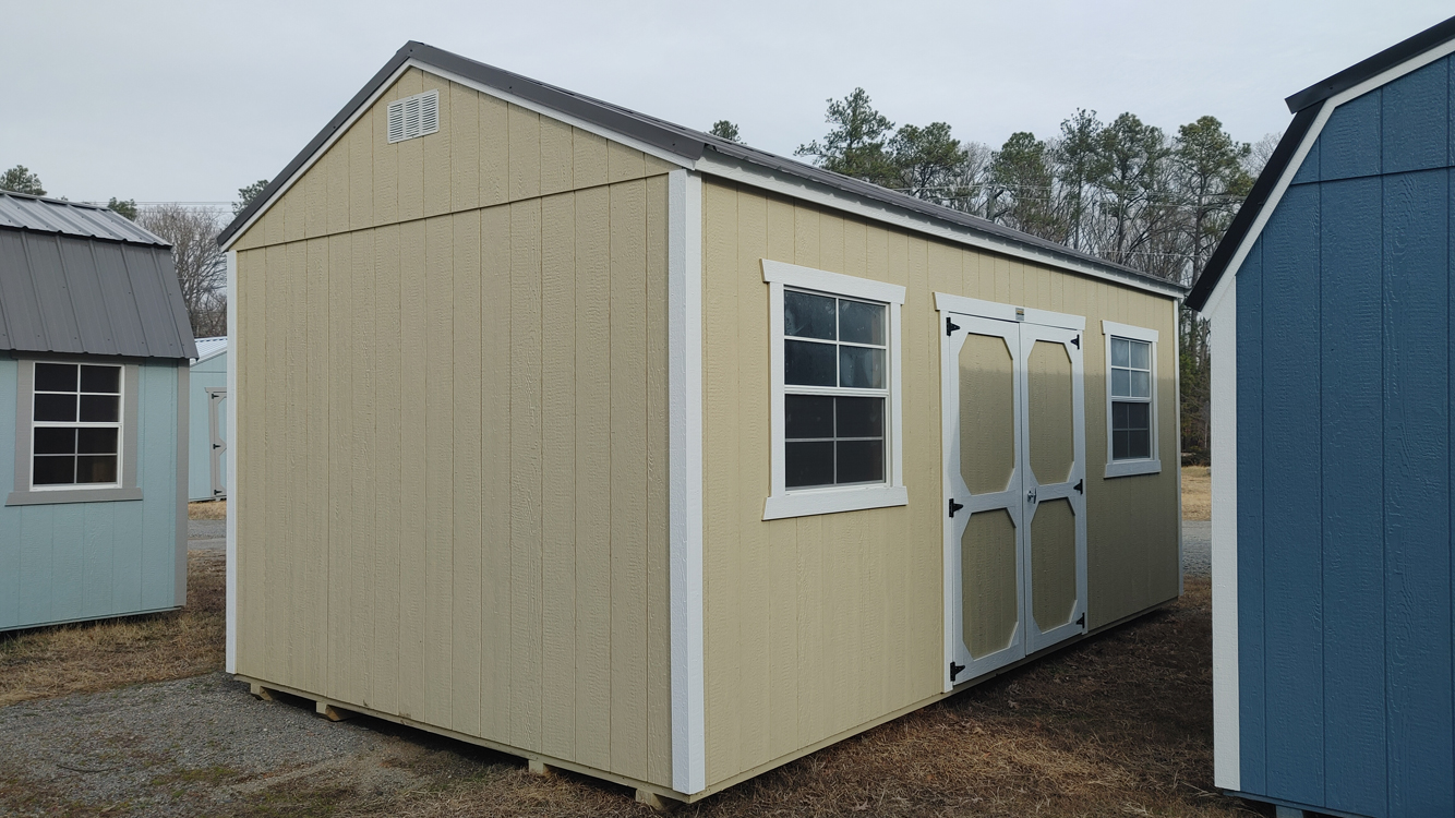12' x 20' Crewel Tan A-Frame Side Utility Storage Shed