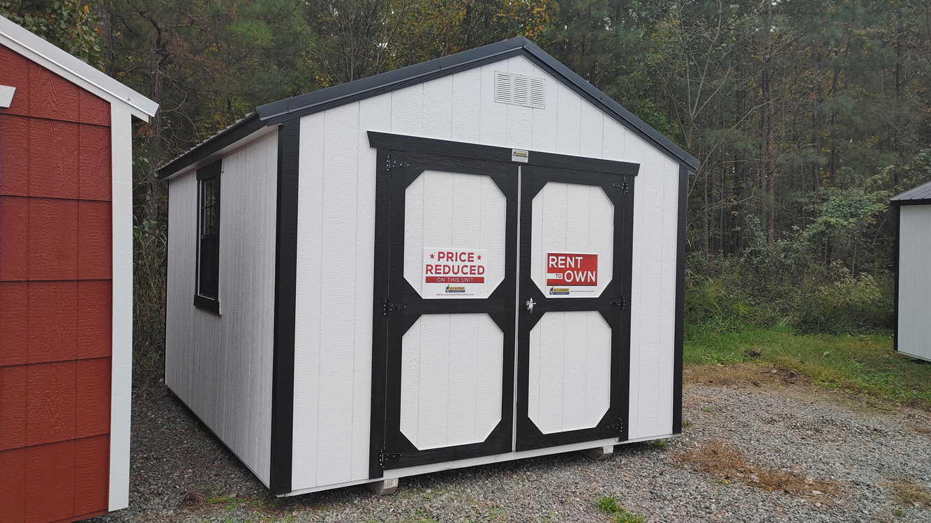 10' x 12' Barn White A-Frame Utility Storage Shed