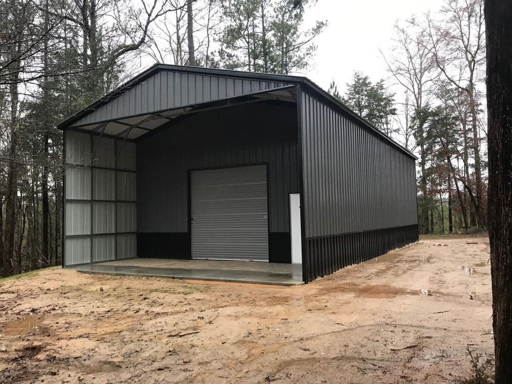 Two Tone 30' x 50' x 14' Garage Combo